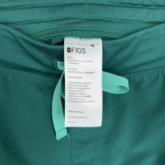Figs Pants Womens XL Petite Green Yola Scrub Cargo Tech Minimal Utility Nurse - Picture 5 of 14